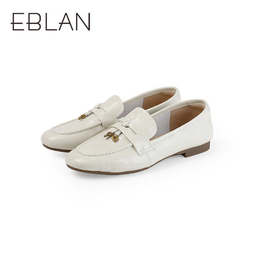 【上新】伊伴2026春季舒适超软羊皮复古显贵薄底便士乐福鞋B26169702 商品图4