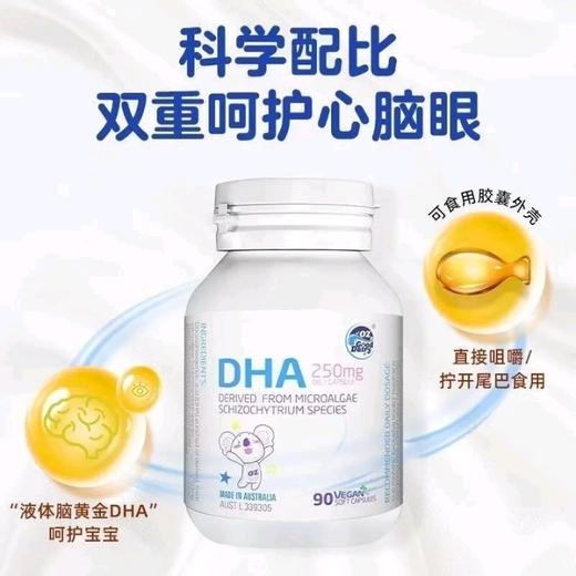 澳乐乳DHA藻油90粒/瓶澳洲原装进口记忆力脑力营养升学专注力 商品图0