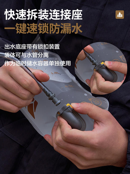 牧高笛清泉储水袋户外骑行旅行便携折叠TPU饮水袋越野登山徒步 商品图2