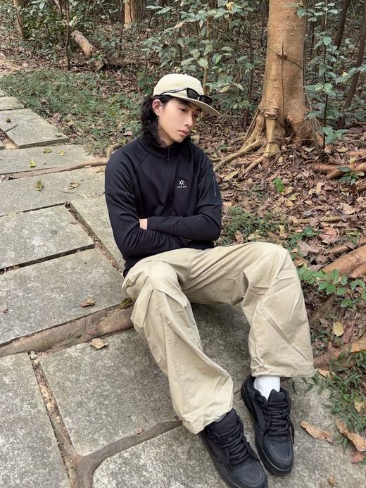 春款楷乐石男款立领半开胸内胆半拉链吸湿排汗保暖户外登山徒步上衣 商品图1