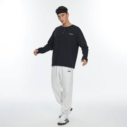 OMG运动 【不变形】秋冬季针织长裤男运动裤卫裤直筒宽松休闲裤 商品图1