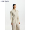 商场同款PURE TOUCH女装26春夏新款亚麻混纺马甲V领系带马夹上衣 商品缩略图4
