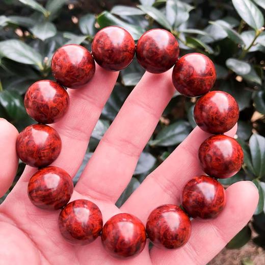 【青山特惠】1.8*13颗5星嫩瘤半满瘤疤小叶紫檀手串 （无胶嫩瘤）t31 商品图0