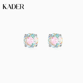 卡蒂罗KADER 幻彩玫瑰耳钉 爆闪渐变彩色华子轻奢高级感小众精致氛围感日常百搭ins风设计