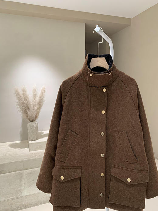 【高品质私服】【IC双面双色羊毛混纺提花中长大衣】富有肌理层次 手感特殊G1112-CC【无标出货 介意慎拍】 商品图9