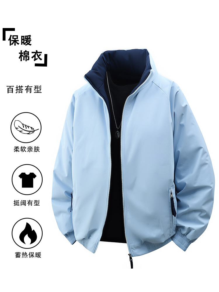 秋冬季加厚潮牌时尚宽松棉服青年男防水御寒保暖大码外套男