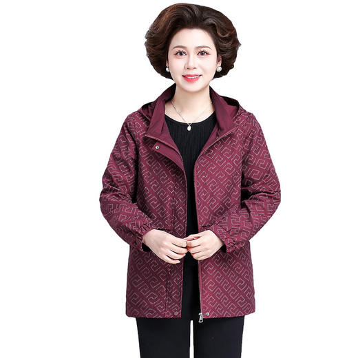 【妈妈春装外套】新款奶奶装 中老年人码 春秋季休闲风衣大码夹克女 母亲节礼物 商品图4
