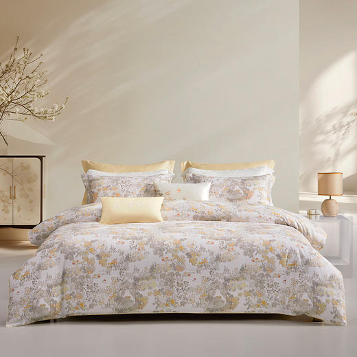 【床品专区】梦洁MENDALE 纯棉印花四件套：南风谷 商品图0