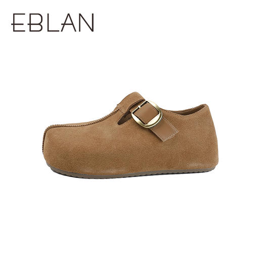 【上新】伊伴2026春季经典美拉德棕色绒面内增高勃肯鞋B26179628 商品图1