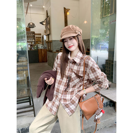 <曾小咸推荐>2.4现货秒杀 ！微信超特价！韩系复古格子衬衫 日常179.99 立减90 秒杀89.99！！粉色麻花毛衣  秒杀89.99！！ 商品图2