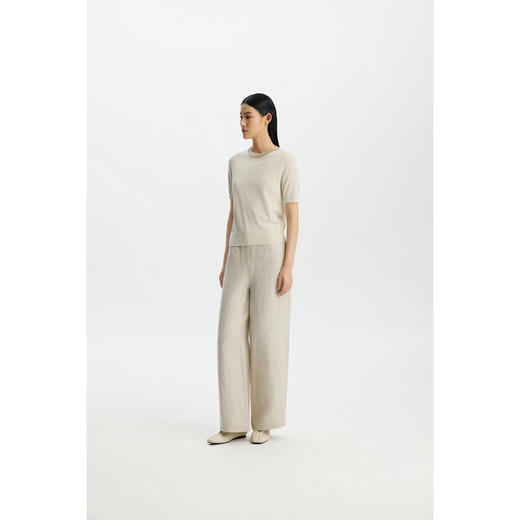 商场同款PURE TOUCH女装26春夏新款短袖针织衫羊毛混纺轻薄半袖T 商品图8