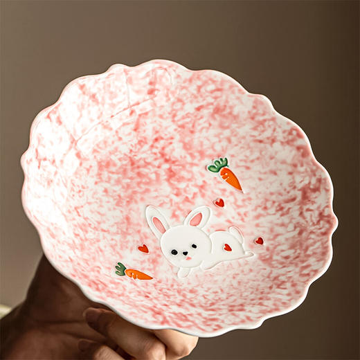 【釉画彩高脚盘】陶瓷中式复古高脚点心盘家用零食糖果干果盘高颜值茶点水果托盘 商品图8