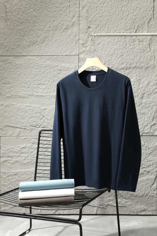 复古穿搭主流 100%水洗磨毛 软糯吸湿+亲肤透气 刺绣长袖T 商品图2