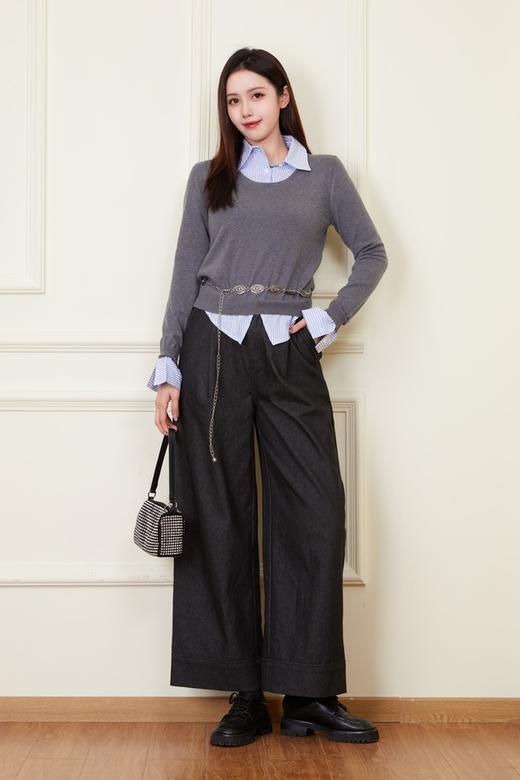 LNNNS 减龄假两件条纹针织上衣 22236 商品图5