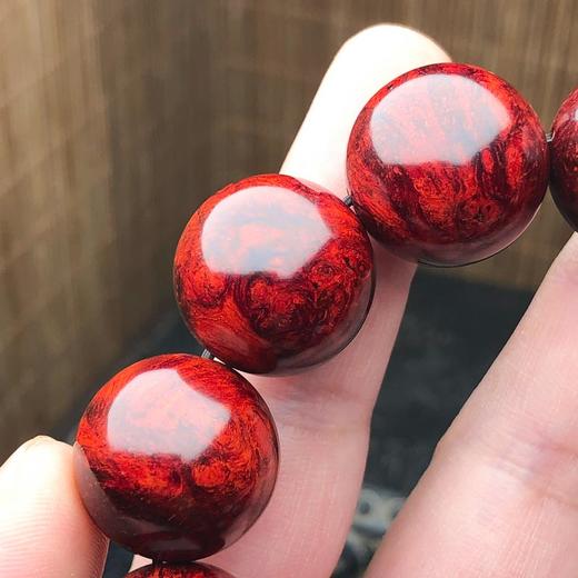 【青山特惠】2.0*12颗5星满瘤疤小叶紫檀手串（无胶嫩瘤）t36 商品图1