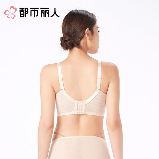 都市丽人内衣塑身内衣AB杯中厚文胸蕾丝内衣3/4杯舒软挺塑内衣四排四扣无钢圈LJC1C6 商品图1