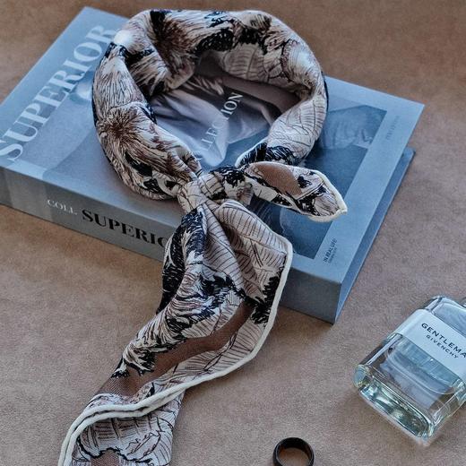 【G24005】alodia.co 桑蚕丝真丝羊毛丝巾方巾 法式复古老钱风高级感RJ136 商品图7