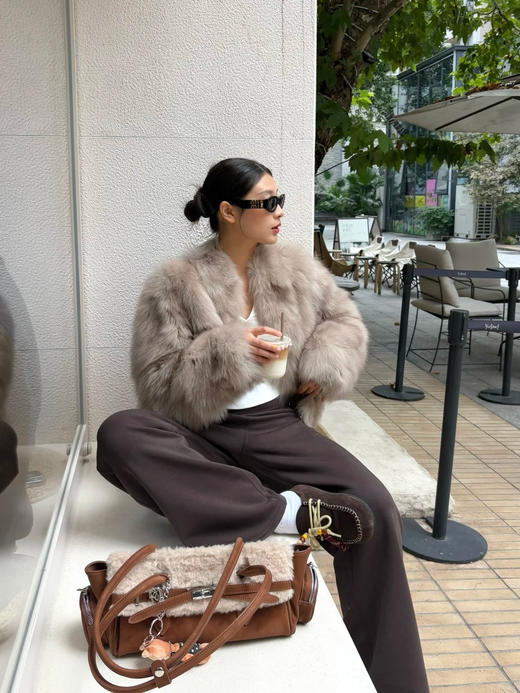 正品杨幂戚薇明星神裤SIINSIIN暖皮高腰直筒裤 商品图8