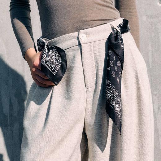 【G24005】alodia.co 桑蚕丝真丝羊毛丝巾方巾 法式复古老钱风高级感RJ136 商品图10