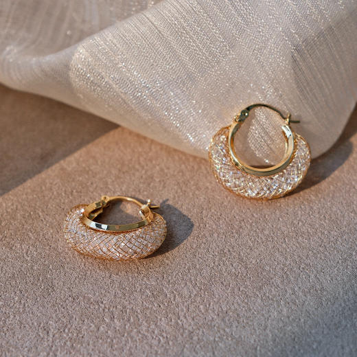 【春夏新款】alodia.co 品牌直发 LUNE网兜钻闪月光包耳扣耳环 复古浪漫闪耀璀璨小众设计感 商品图6