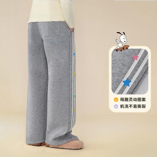 【130-165】【加绒】【史努比】冬季女童银狐绒保暖卫裤 商品图3