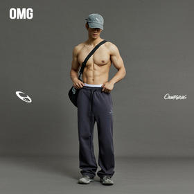 OMG运动  【褶皱卫裤】打褶运动裤男款伞兵裤长裤直筒宽松裤子