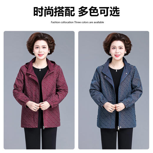 【妈妈春装外套】新款奶奶装 中老年人码 春秋季休闲风衣大码夹克女 母亲节礼物 商品图2
