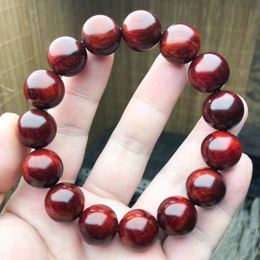 【青山特惠】1.5*15颗5星带水波 小叶紫檀手串 t5 商品图5