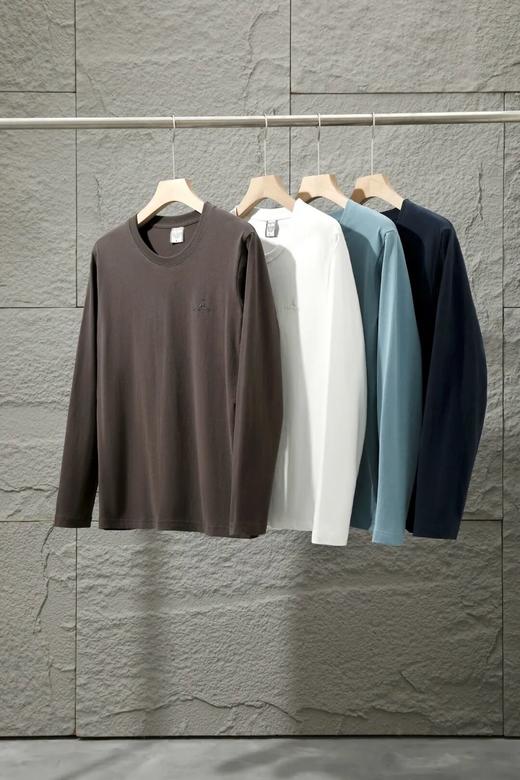 复古穿搭主流 100%水洗磨毛 软糯吸湿+亲肤透气 刺绣长袖T 商品图1