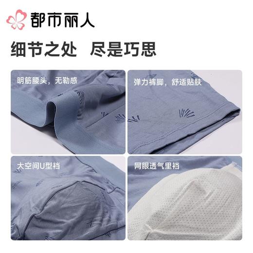 都市丽人内裤男士内裤50S人棉内裤人棉平角内裤明筋内裤FKCG06 商品图3