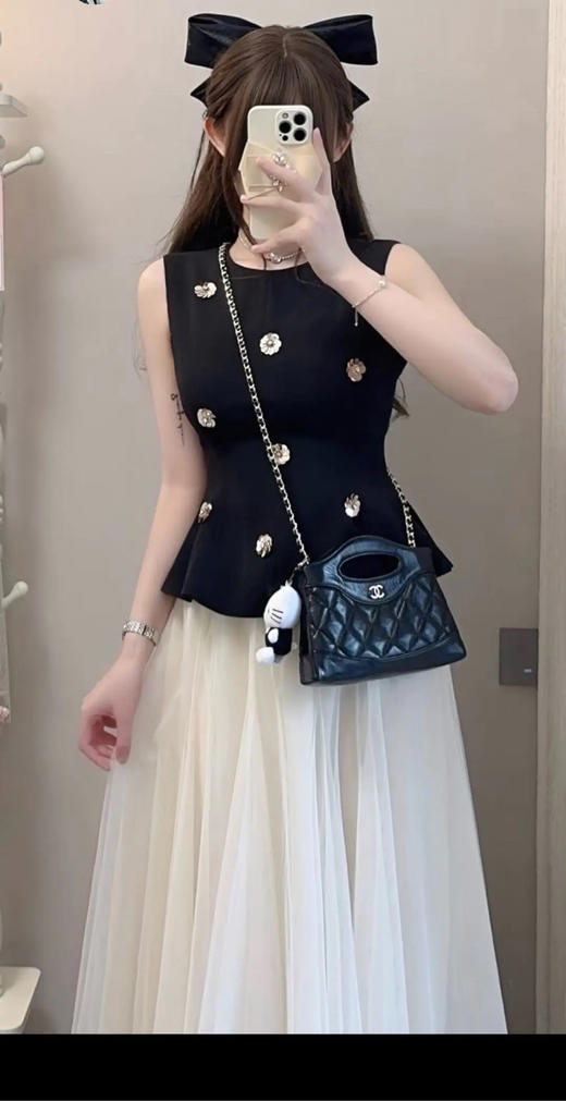 Chanel 31bag nano 黑金 油蜡羊皮 斜挎包 商品图2