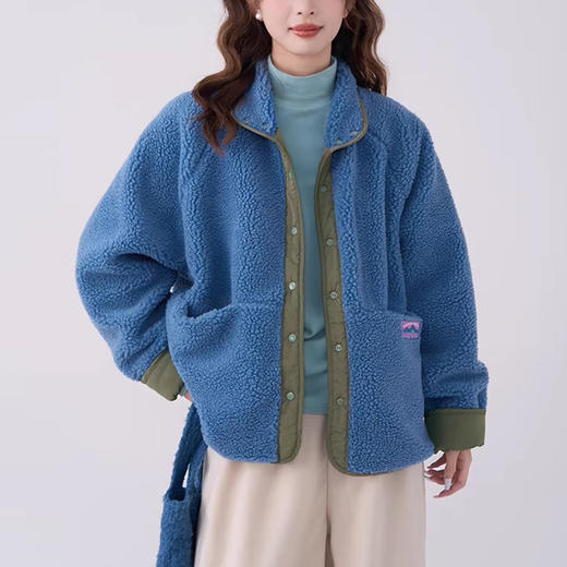 裁缝学苑AQ587撞色新款羊羔毛外套纸样女两面穿夹克上衣打版裁剪样板 商品图3