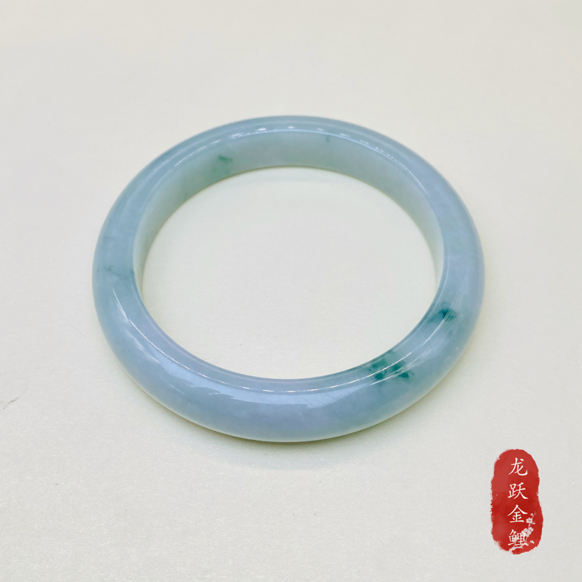 翡翠飘花手镯；60#