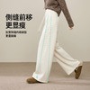 【高暖轻柔阔腿裤】逸阳冬季加绒加厚显瘦遮肉软糯侧分割宽松裤子8635 商品缩略图4