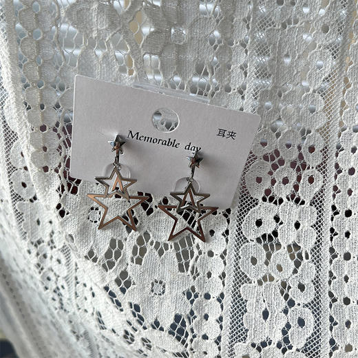 气质百搭星星耳饰耳夹-纪念日百货门店同款169100429 商品图4