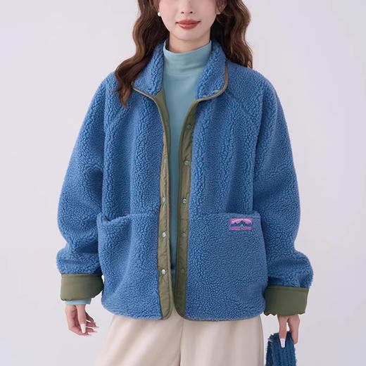 裁缝学苑AQ587撞色新款羊羔毛外套纸样女两面穿夹克上衣打版裁剪样板 商品图1