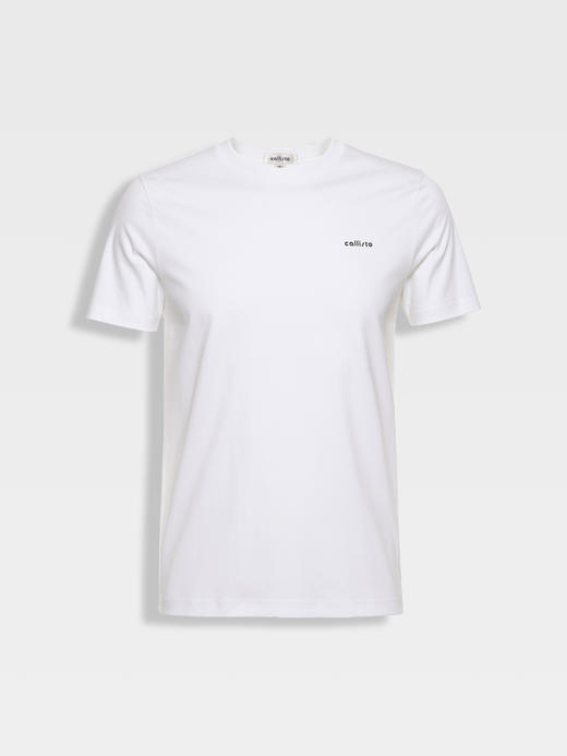 callisto白色液氨棉基础logoT恤 商品图0