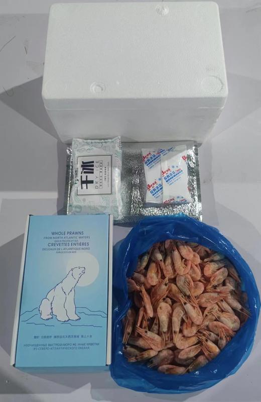 【生鲜专区-限量200盒】北极甜虾腹籽/头籽 3斤盒装（80-100规格) 解冻即食 青岛仓顺丰/京东包邮{冷冻生鲜食品请及时签收} 商品图4