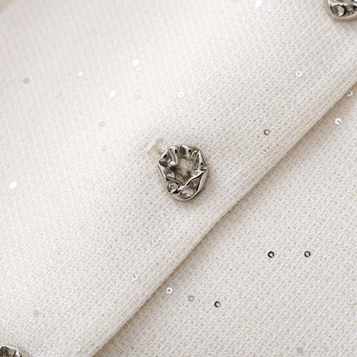 「高货wl」全新升级【铂金会员330/天猫449/差价119】(92237)洛诗琳法式小香风金丝亮片马甲2026春季新款时髦洋气收腰背心女 商品图2