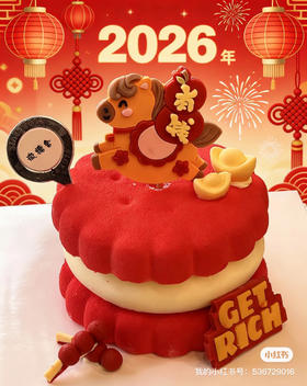 马上有钱emoji慕斯（玫瑰乳酪慕斯）