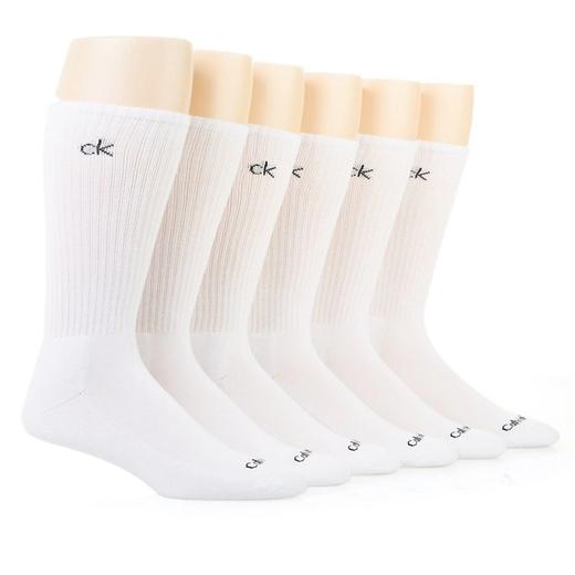 软支撑毛巾底袜子，一卡6双装。松弛感中筒全棉透气运动袜E012758 商品图6