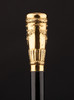 【已售】独角鹿西洋古董1920年代法国出品花卉缎带主题鎏金精雕杖柄装饰乌木色硬木杖身牛角杖脚古董手杖 商品缩略图0