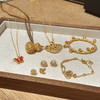 老铺同款金色饰品耳钉项链012703 商品缩略图0