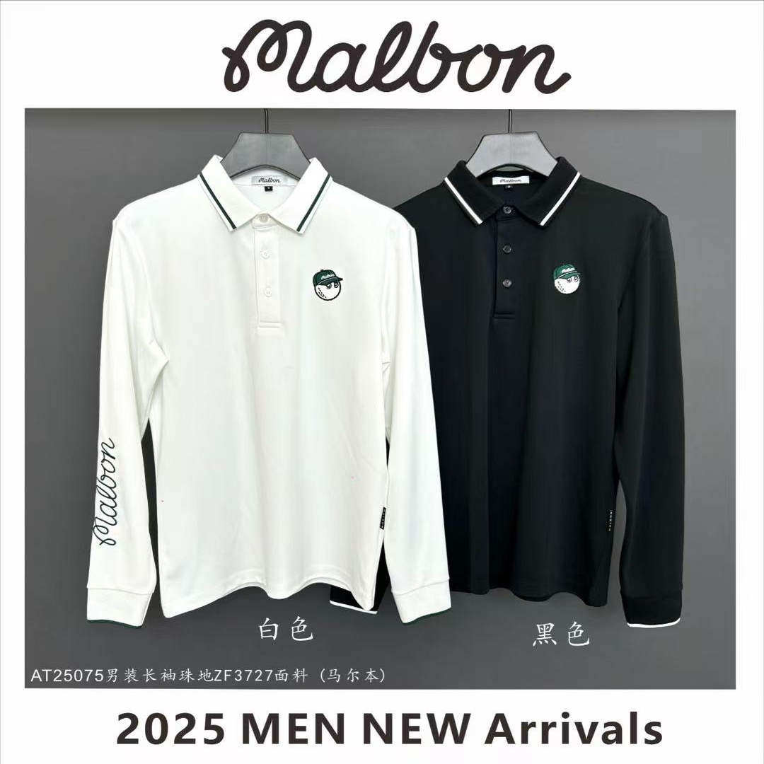 高尔夫服装秋冬季新款男士速干长袖T恤翻领高端商务休闲户外运动