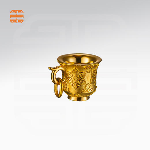 玺匠金铺《一辈子》足金9999 杯子黄金吊坠挂件生日礼物 商品图4