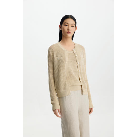 商场同款PURE TOUCH女装26春夏新款针织开衫圆领小香风针织短外套 商品图5