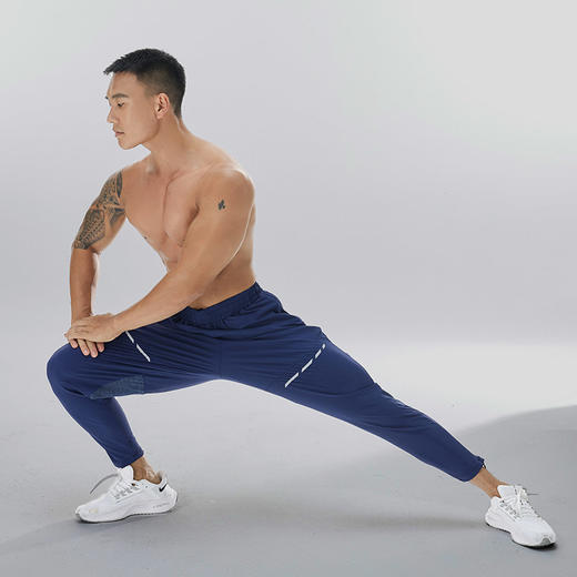 OMG潮牌 高弹力运动裤男士春夏跑步吸湿透气健身长裤宽松束脚裤薄 商品图4
