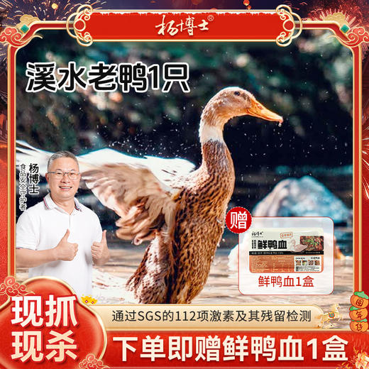 【发出后不支持拦截退货】杨博士 溪水河鸭 1000g（赠鲜鸡血300g*1） 商品图0