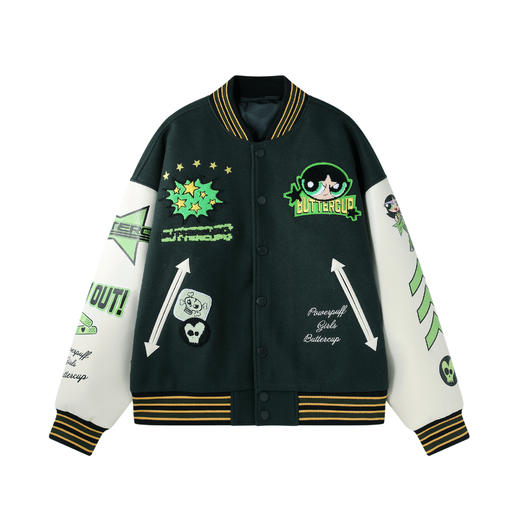 【飞天小女警联名】BJHG不计后果夹克外套女款春季美式刺绣棒球服 商品图3