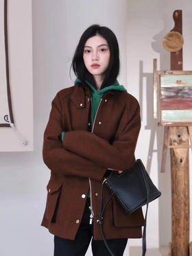 【高品质私服】【IC双面双色羊毛混纺提花中长大衣】富有肌理层次 手感特殊G1112-CC【无标出货 介意慎拍】